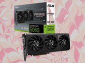 The Asus Prime GeForce RTX 5060 is an overclocked model with a boost clock of 2,595 MHz. (Image source: Asus, Unsplash, edited)