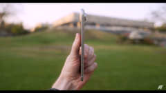 An &quot;iPhone 17 Air&quot; render. (Image source: AppleTrack via YouTube)