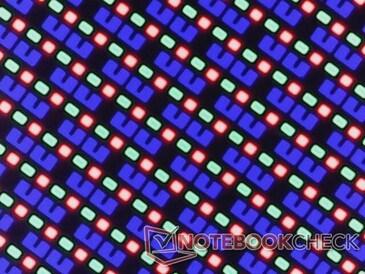 Crisp RGB subpixels from the glossy screen with no graininess issues