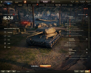 World of Tanks 1.7.1 - IS-2-II before purchasing (Source: Own)