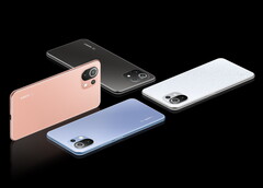 The Xiaomi 11 Lite 5G NE will be available in four colours. (Image source: Xiaomi)