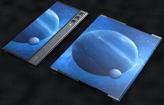 Xiaomi Mi Alpha R smartphone concept design with retractable display. (Image source: LetsGoDigital/Concept Creator)