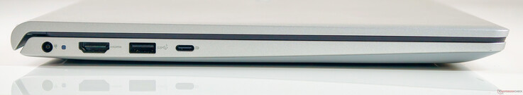 Left: DC-in, HDMI 1.4-out (1080p 60 Hz), USB 3.2 Gen1 Type-A, USB 3.2 Gen1 Type-C (Full function)