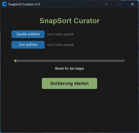 Snapsort sorts large collections of photos into folders based on their creation date