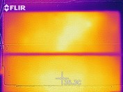 Heatmap of the back of the device at idle