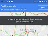 A new Google Maps feature monitors your taxi/ride-share progress. (Source: XDA)