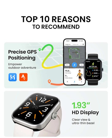 The watch has a pretty large display and a GNSS module (Image source: Haylou)