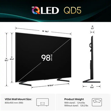 The 98-inch Hisense QD5 is unsurprisingly massive.