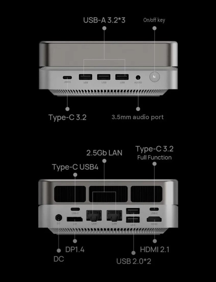 The Mechrevo iMini P700 mini PC sports a healthy array of ports.