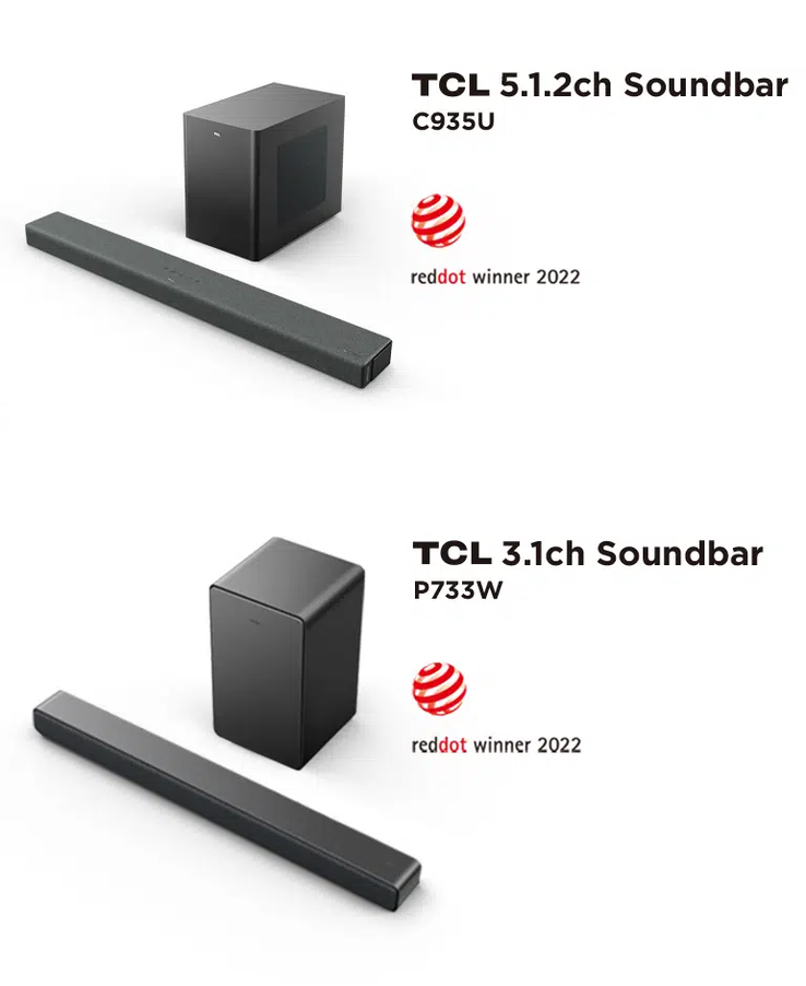 2 new TCL soundbars and their subwoofers. (Source: TCL)
