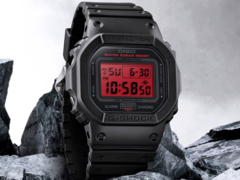 The Casio G-Shock DW-5600BBR-1ER (pictured) comes with a 200-meter water rating and a multi-function alarm system. (Image source: G-Shock UK)