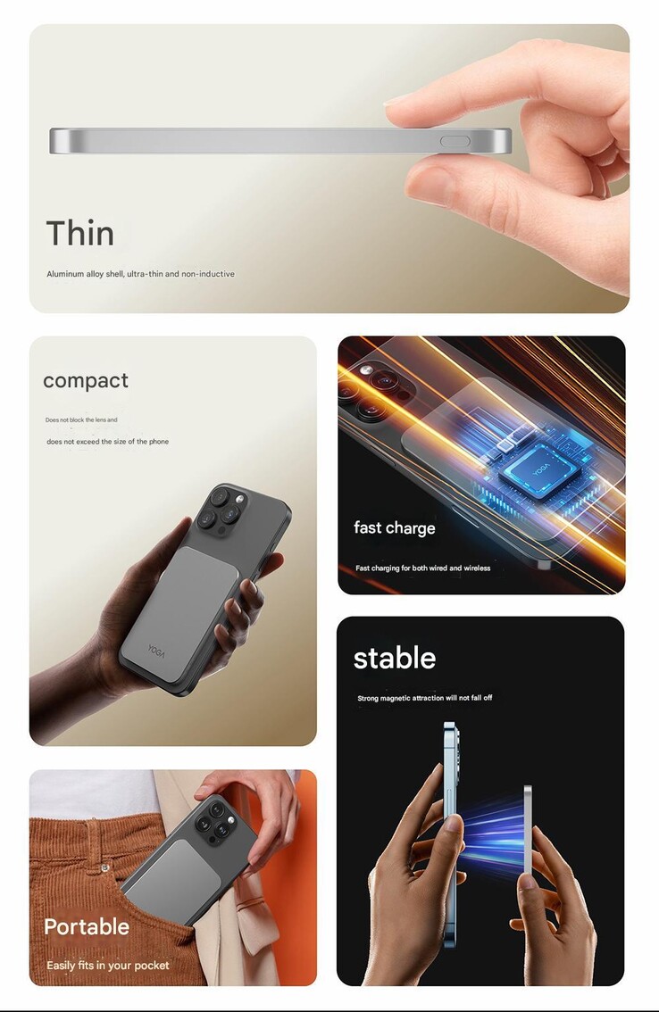 Main highlights of the power banks (Image source: Lenovo - machine translated)