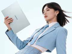 The LCD Xiaoxin Air 14 2026 is now available in China. Pictured: a promo picture showing the lightweight design of the laptop.
