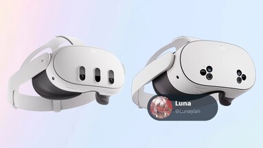 A side-by-side comparison of the Quest 3 and Quest 3S (Image source: @Lunayian)