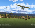 Jurassic World in Microsoft's Flight Simulator 2024 (Image source: Microsoft)