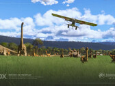 Jurassic World in Microsoft's Flight Simulator 2024 (Image source: Microsoft)