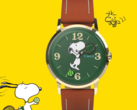 The Peanuts x Timex Marlin Hand-Wound comes with a green dial and playful tennis-themed hands