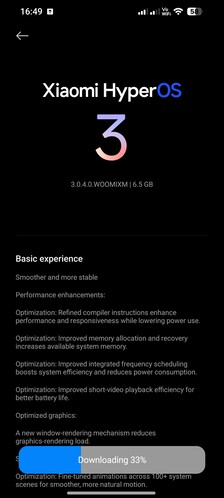 HyperOS 3 OTA on Redmi Note 14 Pro 5G. (Image source: r/HyperOS via Reddit)
