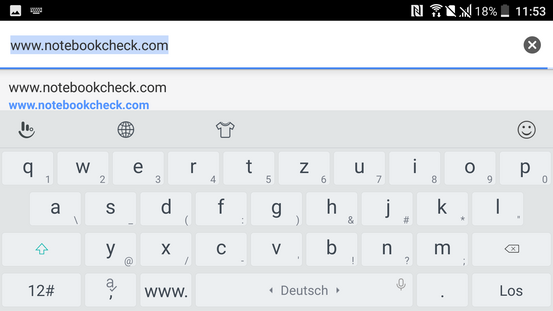 Keyboard landscape mode