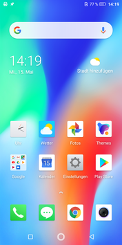 Default home screen