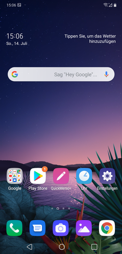 Default home screen