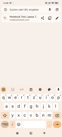 Keyboard in portrait format