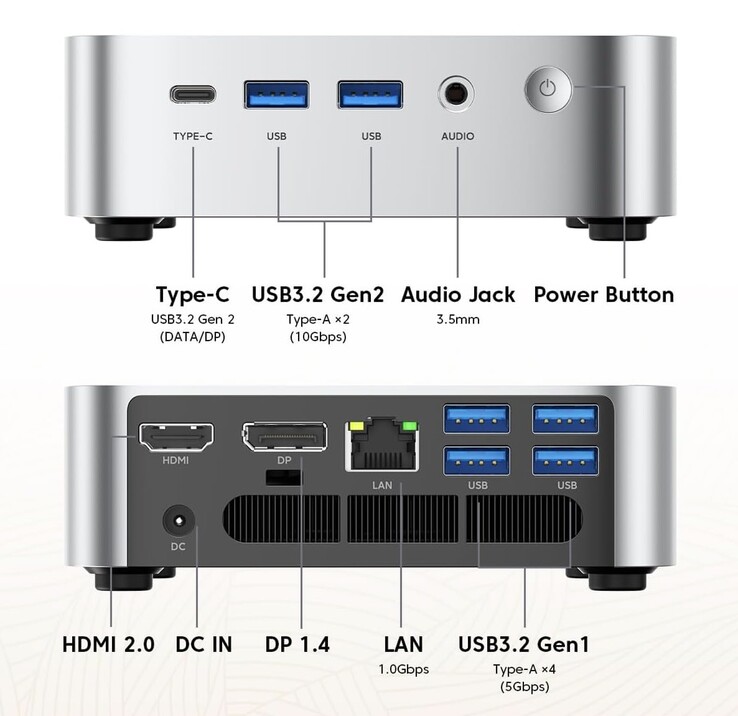 The AceMagic K1 mini PC features a healthy array of ports.