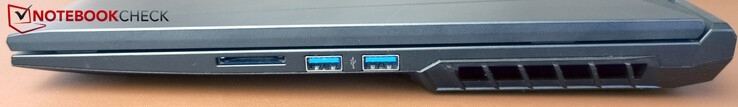 Right: SD card reader, 2x USB-A 3.2 Gen 1
