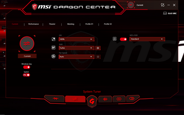 Customizable System profiles including fan speed