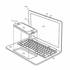 Apple&#039;s patented design for a iPhone/laptop hybrid. (Source: USPTO)
