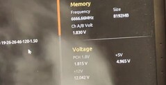 Memory speed. (Image source: @PttpcWorld)