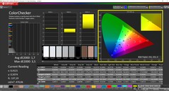 CalMAN ColorChecker (profile: sRGB, target color space: sRGB)