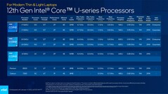 Intel Alder Lake-U 9 W SKUs. (Source: Intel)