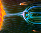 A magnetic field provides good protection. Sun, Venus, Earth and Mars in comparison - with the right proportions. (Source: ESA)