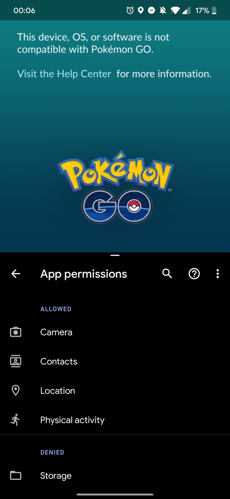 A TWRP user may encounter this message on opening Pokémon GO. (Source: Twitter)