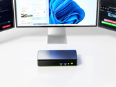 The NucBox K13 starts at $669.99. Pictured: a promo picture showing the triple-display output support of the mini PC.
