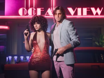 Jason and Lucia in retro clothes with new hairstyles. 