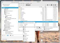 The new Nemo Actions Organiser in Linux Mint 22&#039;s Cinnamon desktop (Image: Linux Mint).