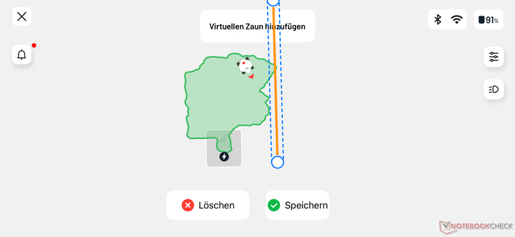 AI mapping can be affected by no-go zones and virtual fences.