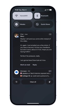 Longer push notifications can now be summarized via AI
