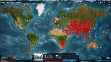 Pictured: A gameplay screenshot from Plague Inc: Evolved.