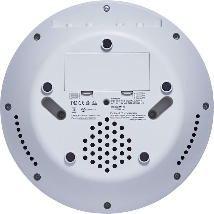 The Roland Mood Pan has three speakers powered by six AA batteries or a USB-C power supply. (Image source: Roland)