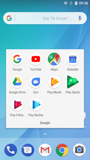 Preinstalled Google folder