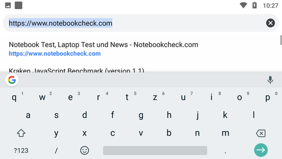 Keyboard in landscape mode