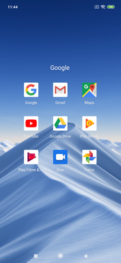 Preinstalled Google apps