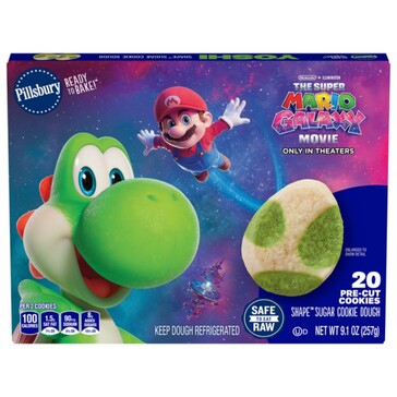 The Super Mario Galaxy Movie Pillsbury cookie dough packaging front (Image source: Tops Friendly Markets)