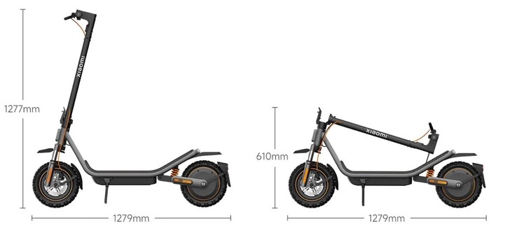 The dimensions of the Xiaomi Electric Scooter 6 Pro. (Image source: Xiaomi)
