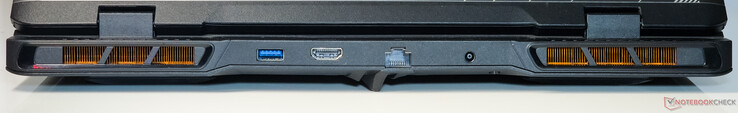 Rear: USB 3.2 Gen1 Type-A, HDMI 2.1-out, RJ-45 Gigabit Ethernet, DC-in