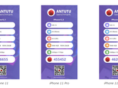 AnTuTu scores for what are allegedly the iPhone 11 series. (Source: GizmoChina)