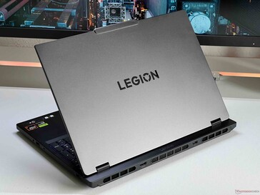 The Legion 5 gaming laptop sports a sleek exterior.